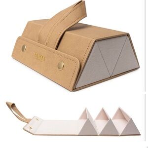 Sancia Tan Faux Leather sunglass holder